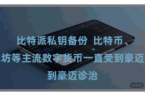 比特派私钥备份  比特币、以太坊等主流数字货币一直受到豪迈诊治